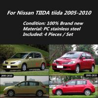 อุปกรณ์เสริมสำหรับ Nissan TIIDA 2005-2010ด้านนอกโครเมี่ยม Tiida ที่บังแดดหน้าต่างตัวป้องกันอากาศตกแต่งที่บังช่องอากาศแผงกันลมติดกระจกรถยนต์