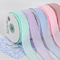 【CC】 2.5CM bubble edge ribbon bow fabric diy handmade hair decoration packaging bouquet