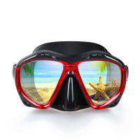 หน้ากากดำน้ำ,Panoramic HD Anti-Fog Scuba Diving Goggles,ซิลิโคนกระโปรงกระจกนิรภัยหน้ากากดำน้ำสำหรับผู้ใหญ่และเยาวชน