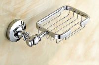 ❡✕ Silver Polished Chrome Brass Wall Mounted Bathroom Hardware Accessories Soap Dish Holder Basket Dba810