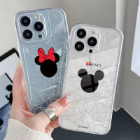 เคสโทรศัพท์สำหรับ Realme C21Y C25Y C11 2021 C12 C15 C25S 8 Pro 5 5i 6i 5S C3 C25 C20 C20A แฟชั่นการ์ตูน Mickey Minnie Clear คุณภาพสูงสแควร์ Edge Air Cushion Cover Full Len ป้องกัน