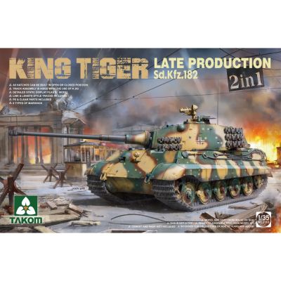 [ ถูกที่สุด. ลด 30% ] พลาสติก โมเดล ประกอบ TAKOM สเกล 1/35 King Tiger Late Production Sd.Kfz.182 2 in 1 .ผลิตจากวัสดุคุณภาพดี ของเล่นเสริมทักษะ.