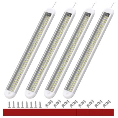 THLT4A LED Strip Lights 1200LM 12W with ON/Off Switch for Truck Van RV Trailer Boat Car, 4Pack