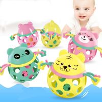 Baby Rattle Inligence Hand Grab Ball Toy Animal Soft Gum Tooth Ring Baby 0-12 Months Sound Soft Infant Toddler Toys