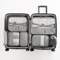 High-grade 7pcsset Suitcase Organizer Koffer Luggage Organizer Laundry Pouch Packing cubes Set Storage Bag for Clothes