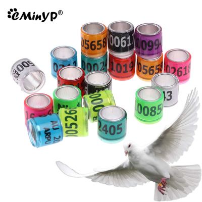 20Pcs Training Pigeon Foot Ring Plastic &amp; Aluminum Bird Leg Bands for Chicks Bantam Finch Dove Lovebird Quail Small Poultry 8mm Adhesives Tape