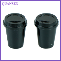 QUANSEN 2pcs 1:12 dollhouse Miniature Coffee Empty Cup รุ่นจำลองเครื่องดื่มของเล่นถ้วย