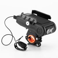 Bicycle Light 4000mAh Bike Phone Holder Bell Horn Rainproof Rechargeable Bike Headlight Flashlight MTB BiKE Lights