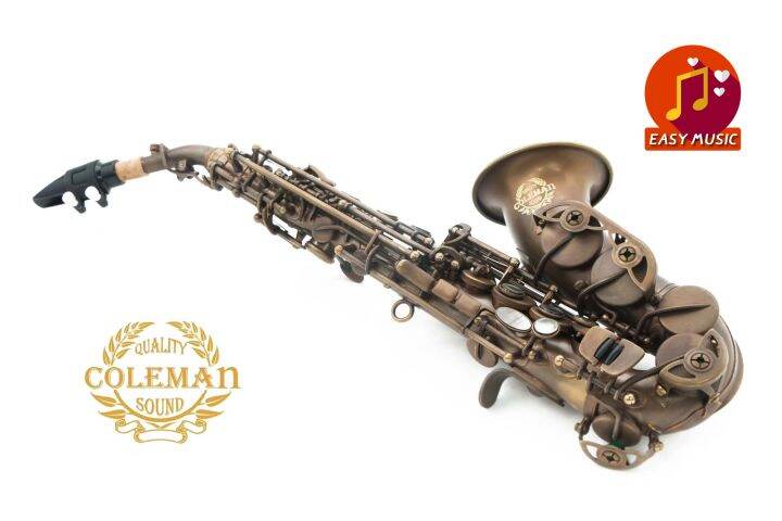 แซกโซโฟน-saxophone-curved-soprano-coleman-cl-335s-antique-red