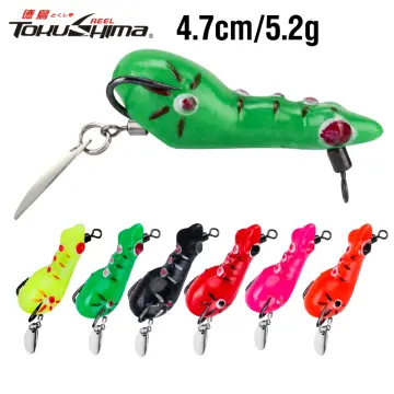 Topwater Frog Soft Lure Bass Fishing Lure Floating 3D Frog Soft
