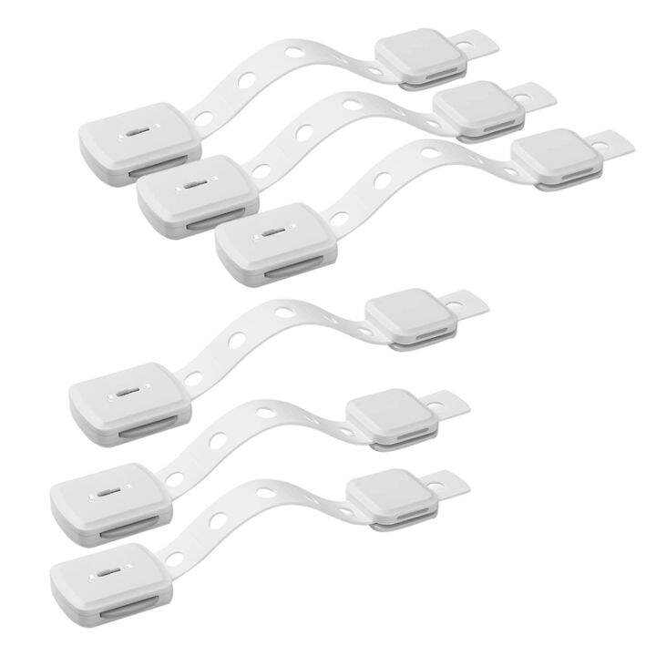 6 Pack Version Child Safety Strap Lock, Dual Lock Option Lock