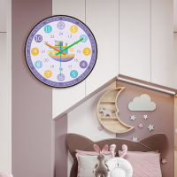 （HOT) นาฬิกาเด็กการศึกษาปฐมวัยการเรียนรู้นาฬิกาแขวนเงียบห้องนอนบ้านนาฬิกาห้องเรียนนักเรียนอนุบาล