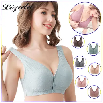 Shop Lizida Bra Plus Size Front Open Button Cotton Women Push Up