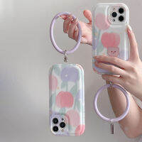 For 13 Pro Max imd Tulip Bear Phone Case For 12 Pro Sair Cushion Decompress For 11 ProMax Soft TPU Cover