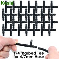 ☎ KESLA 20-50PCS Plastic Dripper Watering Growing Tee 1/4 Inch Hose Connector Joint Hose Outdoor Irrigation Tools for 4mm/7mm Hose