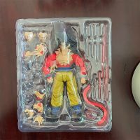 ดราก้อนบอลโมเดลตุ๊กตาขยับแขนขาได้อนิเมะ SHF Super Saiyan 4 Son Goku ของเล่นตุ๊กตาขยับได้สร้างสรรค์นำเสนอสำหรับตกแต่งห้องเพื่อน