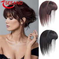 ▧✧❡ SEEANO Synthetic Replacement Toupee Natural Headband Wigs With Braids Bangs Heat Resistant Hair Extensions Hairpieces for Women