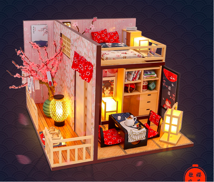 บ้านตุ๊กตา DIY DIY Dollhouse VIAI art DIY hut VA0302 Lazada.co.th