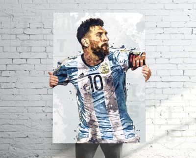 Messi ฟุตบอลกีฬา Supper Star โปสเตอร์ศิลปะกระดาษ X