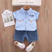 IENENS Summer Boys Clothing Sets 0-4 Years Baby Casual Outfits 2PCS Kids Short Sleeves Shirts + Shorts Children Clothes School Suits