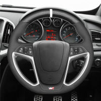 Black Carbon Suede Leather Car Steering Wheel Cover For Opel Astra GTC OPC Vauxhall Astra GTC VXR Holden Astra GTC VXR 2012-2018