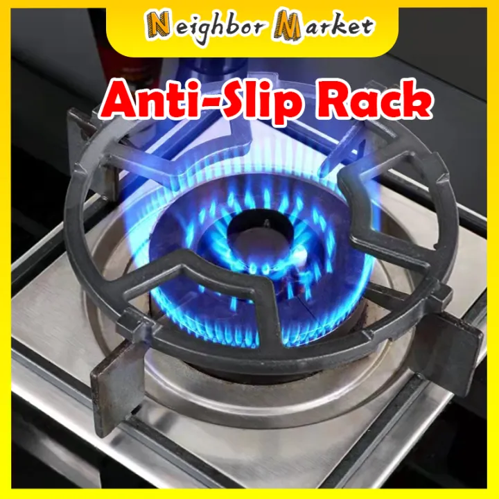 Wok Pan Stand Supports Rack Cast Iron Burners Stove Cookware Ring Gas
