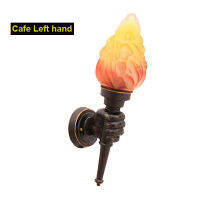 Creative Torch Hand Wall Lamp Outdoor Light Garden Yard Porch Living Room Bedroom Stair Aisle Corridor Restaurant Cafe Light