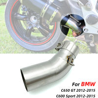 REALZION C600 C650GT Motorcycle Exhaust Muffler Modify Middle Link Connect Slip On For BMW C 600 Sport C650 GT 2012-2015