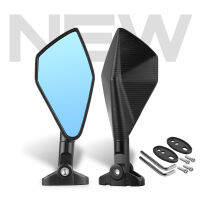 Motorcycle Rearview Side Blue Glass Aluminum Black Moto Side Mirror fit for ZX6R ZX7R ZX10R ZX14R Honda CBR929RR CBR954RR