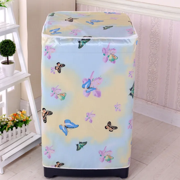 floral-printed-zipper-washing-machine-cover-protective-case-decoration-home-easy-to-clean-front-loading-dust-proof-accessory