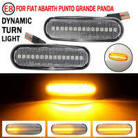 แบบไดนามิกรถ LED ไฟเลี้ยวด้านข้างไฟเลี้ยวสำหรับ Fiat Panda Punto Evo Stilo Qubo Peugeot Citroen Lancia Musa(350)