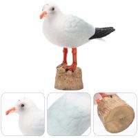 Red-billed Gull Model Garden Bird Sculpture Tabletop Decor Seagull Figurine Resin Ornaments Nautical Statue Birds