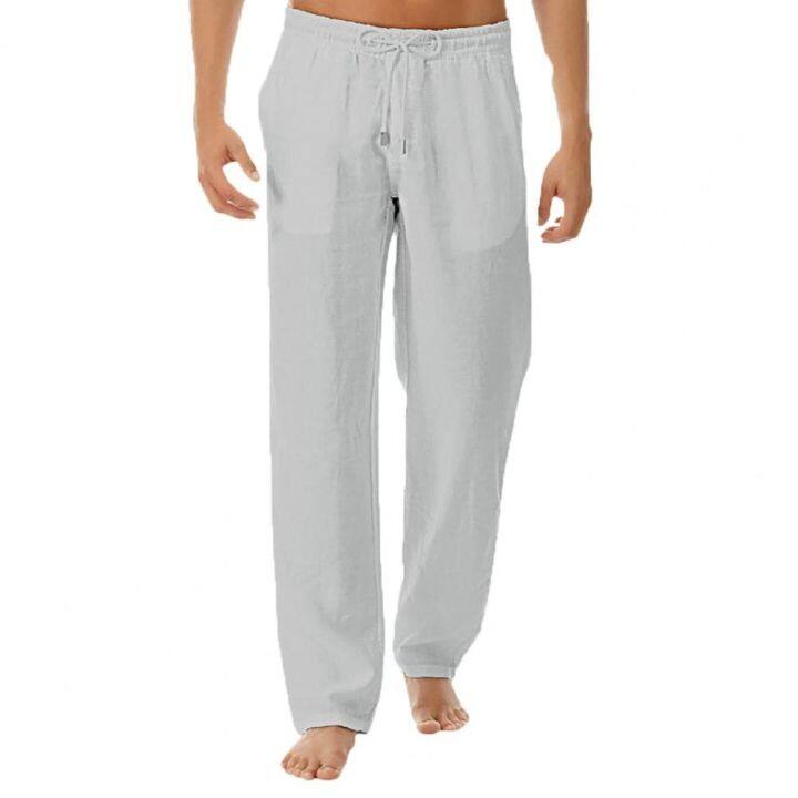 pants-polyester-bottoms-men-mid-rise-simple-men-drawstring-loose-trousers-slacks