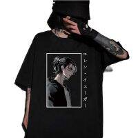 ญี่ปุ่น Anime Attack On Titan Eren Yeager เสื้อยืดลำลองแขนสั้นพิมพ์ลายเสื้อยืด Unisex Tops