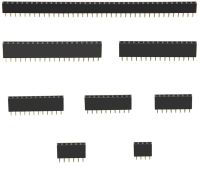 10PCS 254mm/2/3/4/5/6/7/8/9/10/12/14/16/20/40 Pin 2.54mm Pitch Straight Single Row PCB Board Female Pin Header Socket