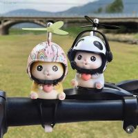 ஐ✘ Cute Cat Motorcycle Bicycle Ornament Car Pendant Helleo Kity with Helmet Airscrew Car Interior Decoration Birthday Gift