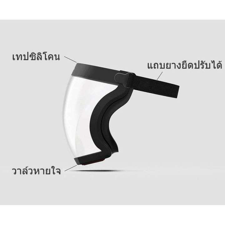 หน้ากากface-shieldแบบรัดหัว-กันฝุ่นบังหน้า-หน้ากากป้องกันไวรัส-แบบไม่ขึ้นฝ้า-ใส่ปั่นจักรยานเฟสชิว-ป้องกันแสงแดด