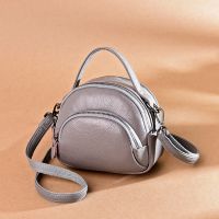 Genuine Top layer Leather Fashion Women Bag High Quality Multi Layer Zipper Shoulder Bag Small Shell bag Ladies CrossBody Bag