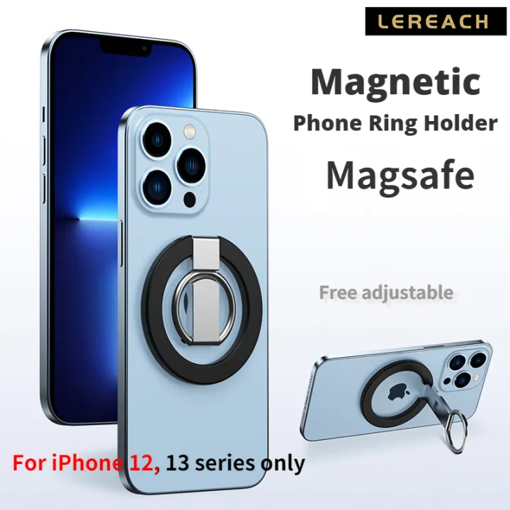 Lereach Magnetic Phone Ring Holder for iPhone 13 12 Kickstand Finger ...