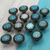 【LZ】∏㍿✧  1PC Unique Ancient Glass Knobs Kitchen Cabinet Cupboard Door Knobs Dresser Wardrobe and Drawer Pull handle