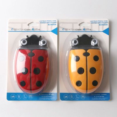 Cute Ladybug Fridge Magnetic Storage Box Eraser Whiteboard Pen Organizer Save Space Kitchen Container