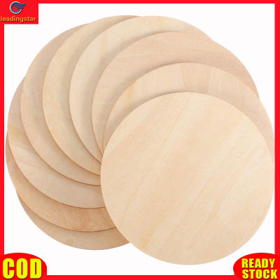 LeadingStar RC Authentic Unfinished Wood Circle Round Wood Pieces Blank Ornaments For DIY Engraving 1/8 Inch Thickness (4 Inch Diameter, 50PCS)