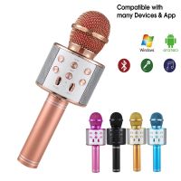 Ws858 Wireless Karaoke Microphone Handheld Bluetooth-compatible Mic Speaker for Ktv Player Singing Party Home Smart Phone