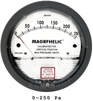 0-250 PA เกจวัดแรงดัน  MAGRFHELIC | Differential Pressure Gages ใช้วัดได้ทั้งแรงดันบวกและลบ  สำหรับห้องแยกโรค ห้องผ่าตัด ,พร้อมสายยางคุณภาพดี และฟิตติ้ง