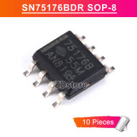 10ชิ้น SN75176B 75176B SOP8 751768 SN75176BDR ชิปวงจรรับส่งสัญญาณบัสแบบ SOP-8 SMD ดิฟเฟอเรนเชียลใหม่ดั้งเดิม