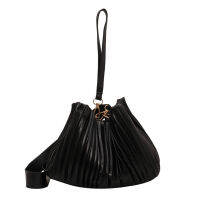 {Ready Stock} กระเป๋าสะพายไหล่จีบแฟชั่น PU Leather Women Bucket Handbags #6