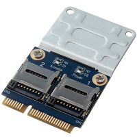 2 SSD HDD For Laptop Dual Micro- SD SDHC SDXC TF To Mini Pcie Memory Card Reader Mpcie To 2 Mini-Sdcards Mini Pci-E Adapter