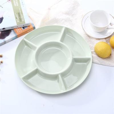 1 pc 6-Compartment Food Storage Tray Dried Fruit Snack Plate Appetizer Serving Platter for Party Candy Pastry Nuts Dish