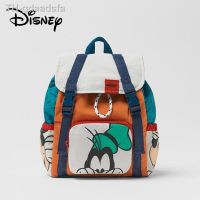 ☊๑ Mochila escolar do mickey mouse da disney bolsa de desenho animado kindergarten para crianças jardim infância viagem com cordão bonito presente