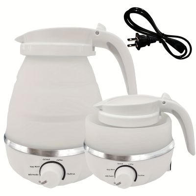 ✲✚™ jiozpdn055186 Aquecedor de água dobrável e portátil bule chaleira elétrica para viagens panela chá em casa sílica gel 600W 600W